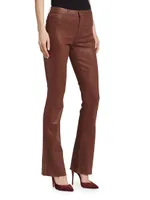 Ruth Coated High-Rise Straight Pants