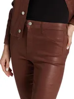Ruth Coated High-Rise Straight Pants