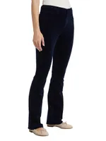 Stevie Velvet High-Rise Boot-Cut Pants