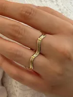 Capri 14K Yellow Gold Two-Finger Ring