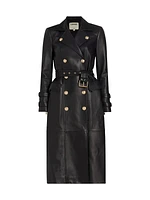 Celina Leather Trench Coat