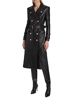 Celina Leather Trench Coat