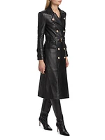 Celina Leather Trench Coat