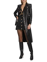 Celina Leather Trench Coat