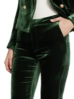 Rebel Velvet Crop Trousers