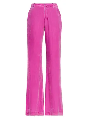 Lane Velvet Flare Trousers