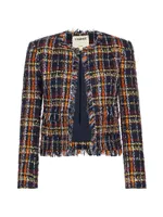 Angelina Tweed Plaid Jacket