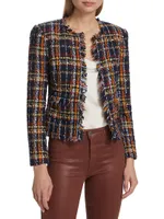 Angelina Tweed Plaid Jacket