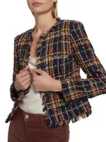 Angelina Tweed Plaid Jacket