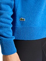 Lacoste x Bandier Croc Cashmere-Wool Sweater