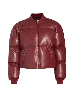 Faux Leather Maris Bomber