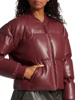 Faux Leather Maris Bomber