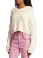 Phoebe Sequin-Embellished Cropped Sweater