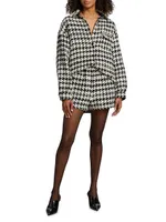 Simon Houndstooth Shirt Jacket