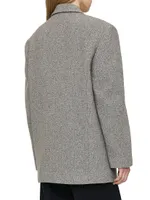 Quinn Herringbone Wool-Blend Single-Breasted Blazer