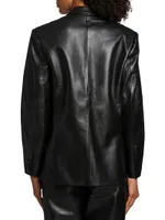 Faux Leather Blazer