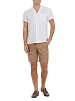 COLLECTION Linen Flat-Front Shorts