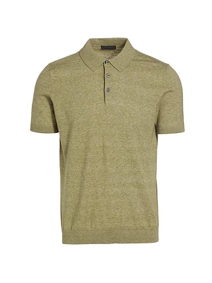 COLLECTION Heathered Cotton Polo Shirt