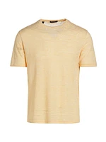 COLLECTION Striped Cotton & Linen-Blend T-Shirt