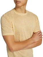 COLLECTION Striped Cotton & Linen-Blend T-Shirt