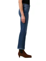 The Callie Mid-Rise Crop Boot-Cut Jeans