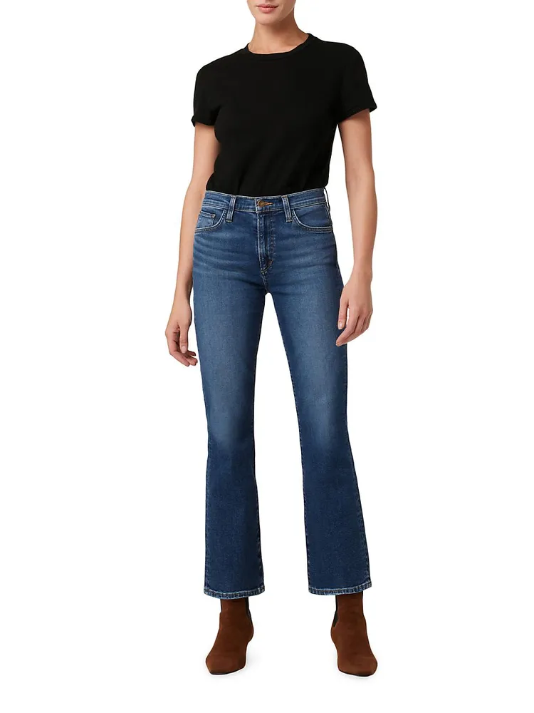 The Callie Mid-Rise Crop Boot-Cut Jeans