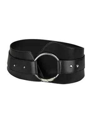 Faux Leather Ring Belt