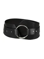 Faux Leather Ring Belt