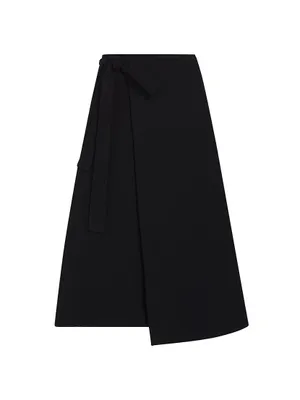 Suiting Wrap Midi-Skirt