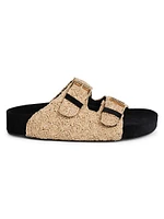 Lennyo Raffia Buckle Sandals