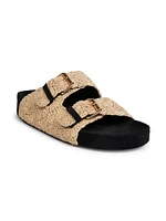 Lennyo Raffia Buckle Sandals