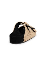 Lennyo Raffia Buckle Sandals