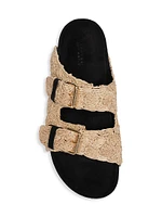 Lennyo Raffia Buckle Sandals