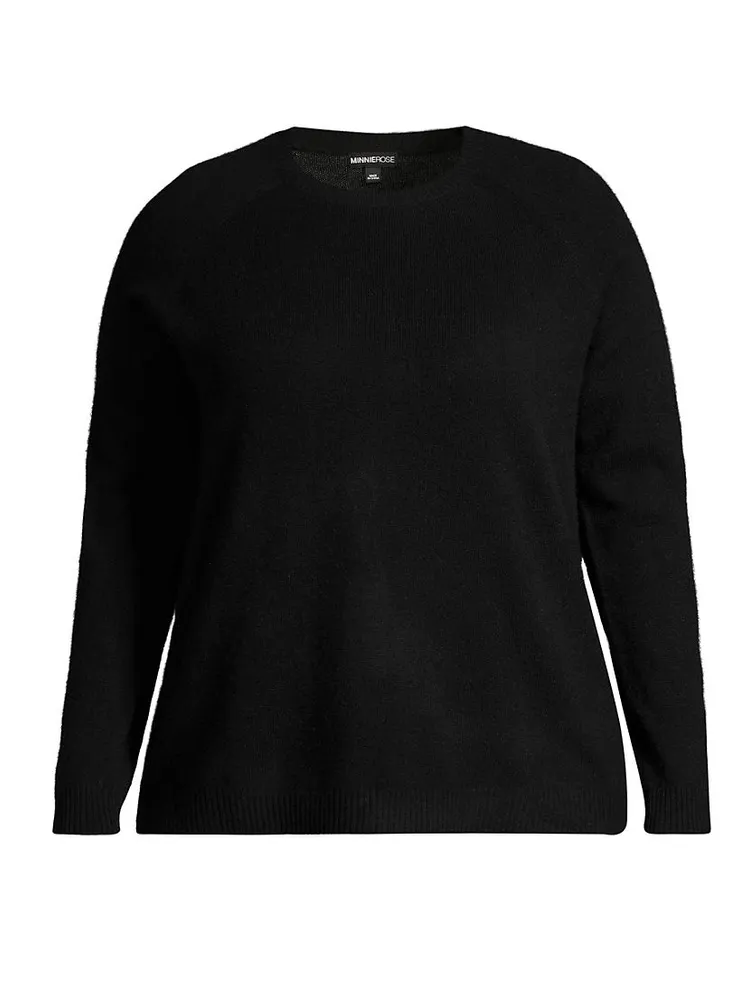 Plus Shrunken Cashmere Crewneck Sweater