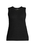 Cotton-Blend Pointelle-Knit Tank