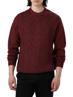 Crewneck Long-Sleeve Wool Sweater