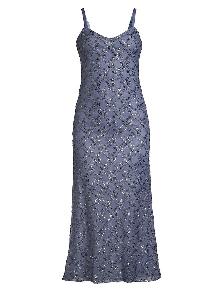 Brigid Beaded Midi-Dress