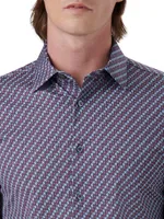 Ooohcotton Tech James Geometric Long-Sleeve Shirt