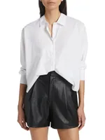 Cropped Poplin Shirt