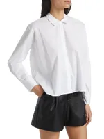 Cropped Poplin Shirt