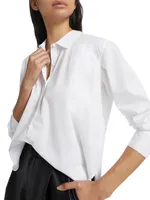 Cropped Poplin Shirt