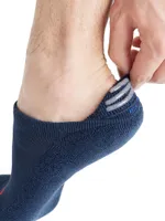 Solid Cotton-Blend No-Show Socks