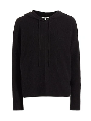 Elin Shaker-Stitch Sweater Hoodie