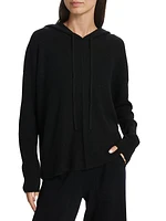 Elin Shaker-Stitch Sweater Hoodie