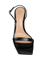 Ribbon 55MM Kitten Heel Patent Leather Sandals