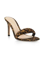 Bijoux 85MM Leopard Suede Mules