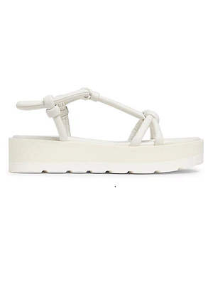 Marine Knotted Leather Platform Sandals