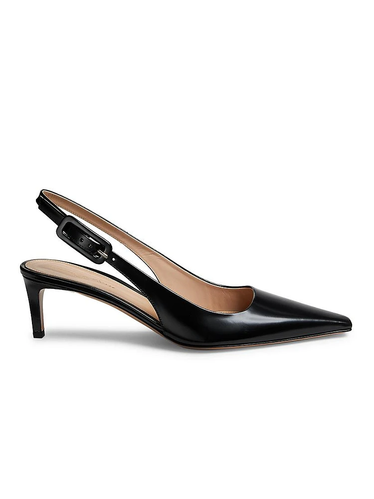 Lindsay 55MM Patent Leather Slingback Pumps