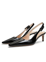 Lindsay 55MM Patent Leather Slingback Pumps