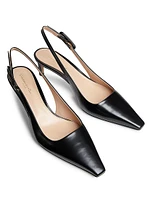 Lindsay 55MM Patent Leather Slingback Pumps